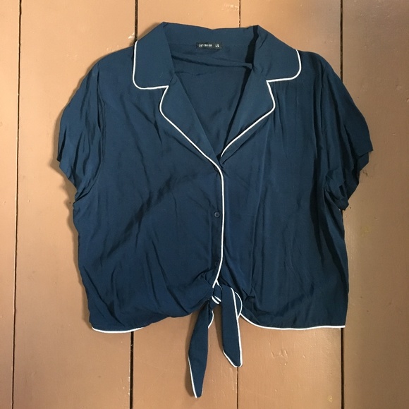 Cotton On Tops - Cotton On Tie Front Resort Shirt